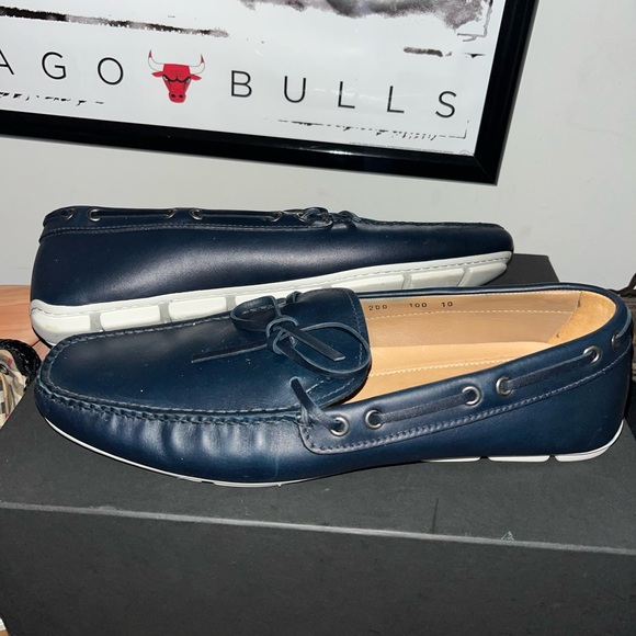 Prada Navy Loafers - Picture 1 of 8